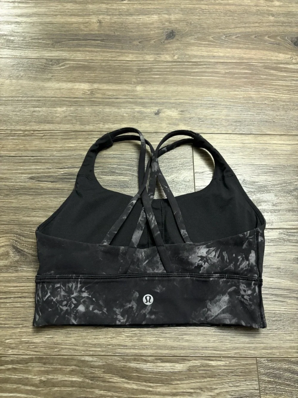 Lululemon Energy Longline Bra *Medium Support, B–D (Aquila Black Multi) Size 4
